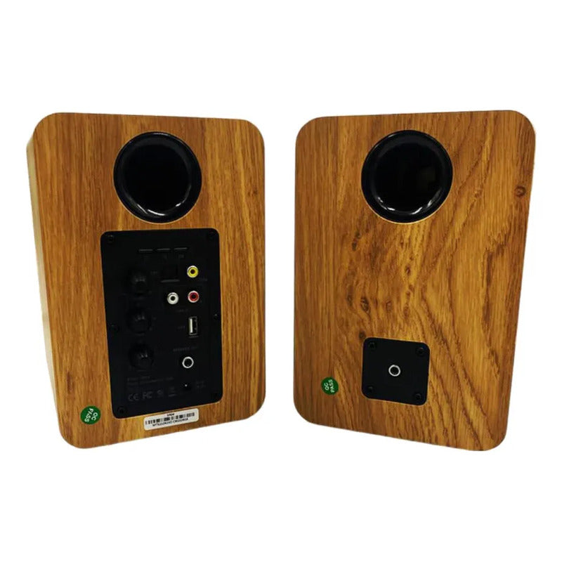 Bocina Bestisan Sr04f Portátil Con Sonido Potente 50w Rms Marrón