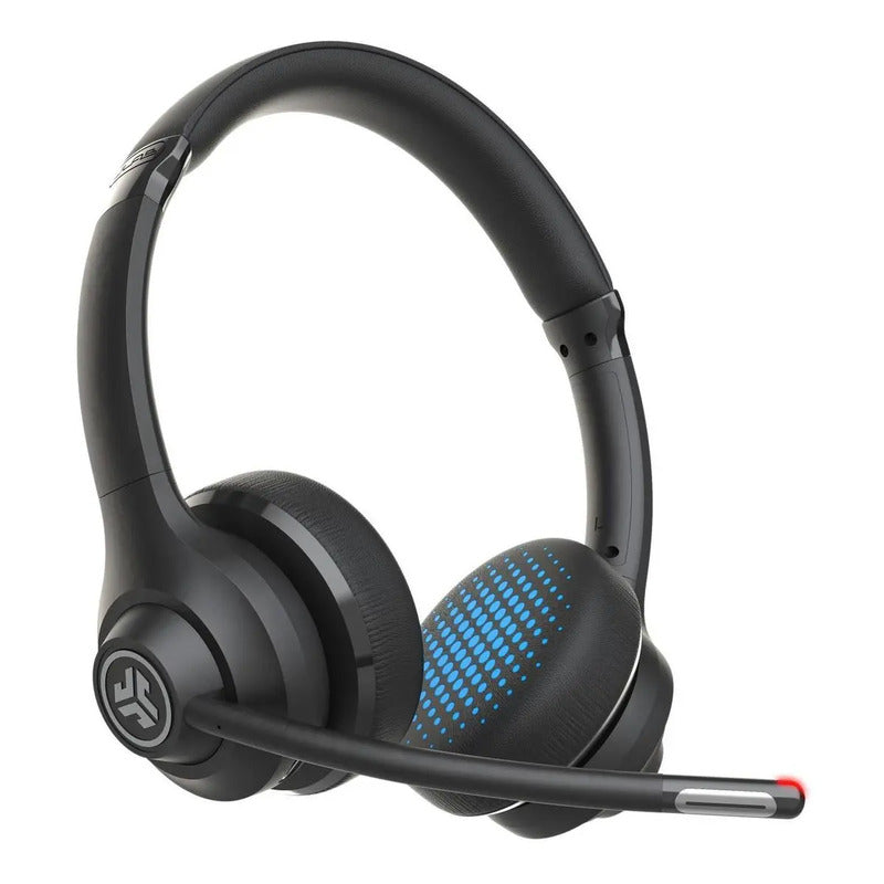 Audífonos Gamer Jlab Gowork Inalámbricos Bluetooth Micrófono Flexible Negro