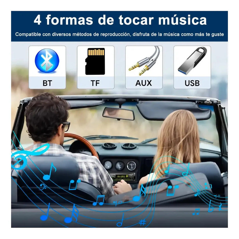 Autoestéreo Bluetooth Reako Usb Sd Aux Control Remoto