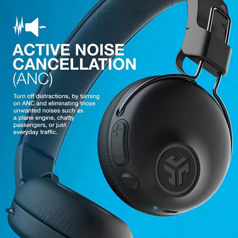 Audífonos Diadema On-ear Jlab Studio Wireless Bluetooth Negro 30hrs