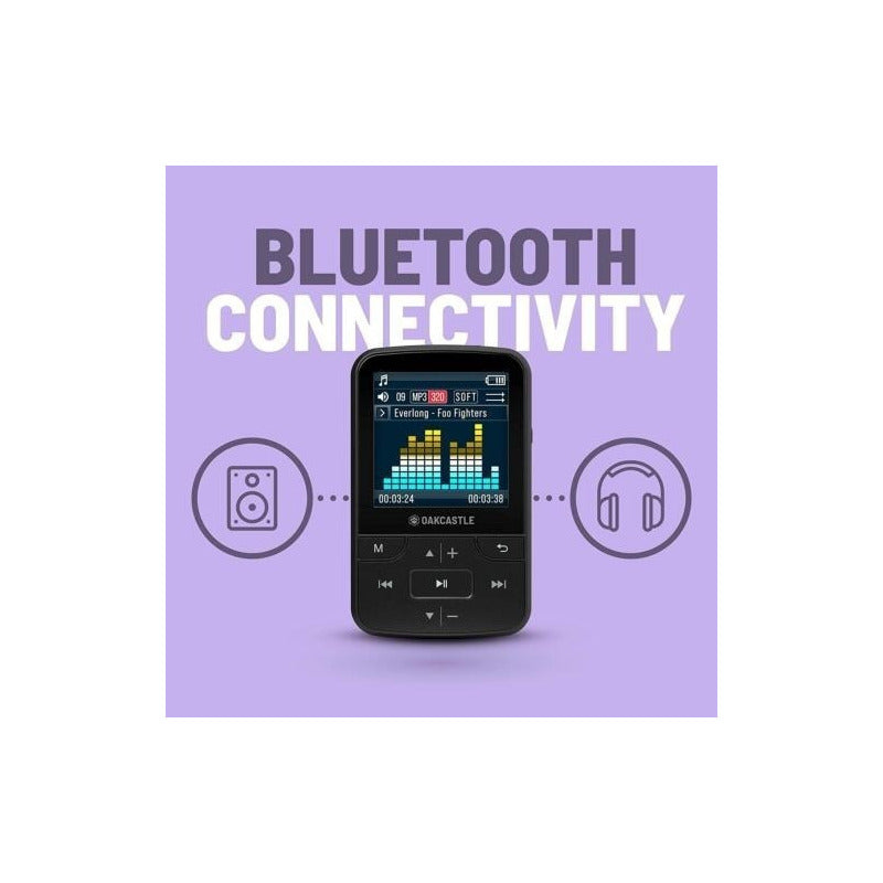 Reproductor Mp3 Oakcastle Mp200, 8 Gb, Bluetooth