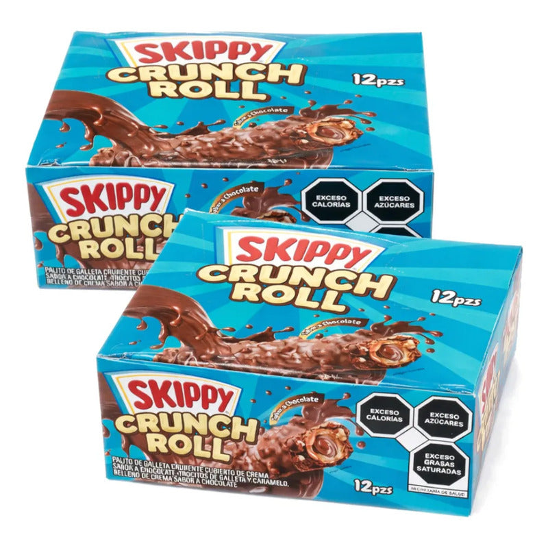Chocolate Skippy Crunch Roll, 276 Gr 24 Piezas 23 Gr C/u