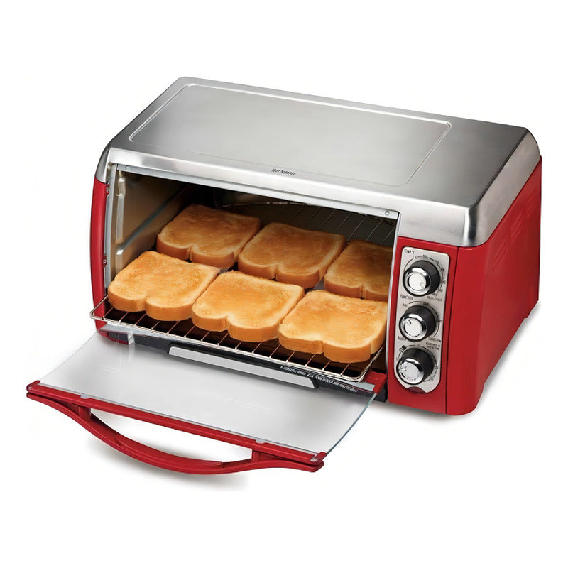 Horno De Mesa Eléctrico Hamilton Beach Ensemble 31335 Rojo 127v