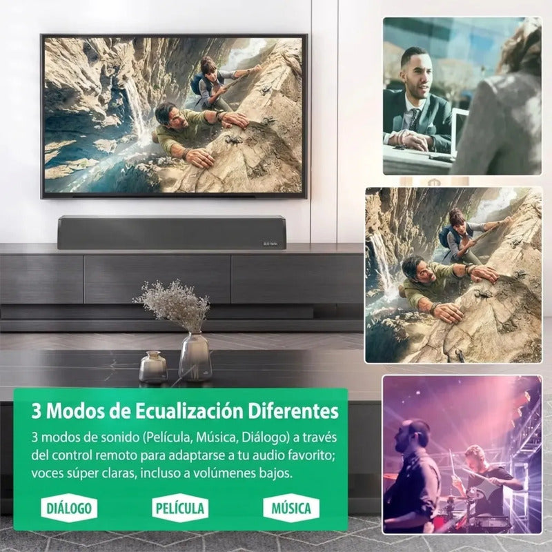 Barra De Sonido Bestisan, Altavoz De Barra De Sonido St08pro Negro 20 Khz