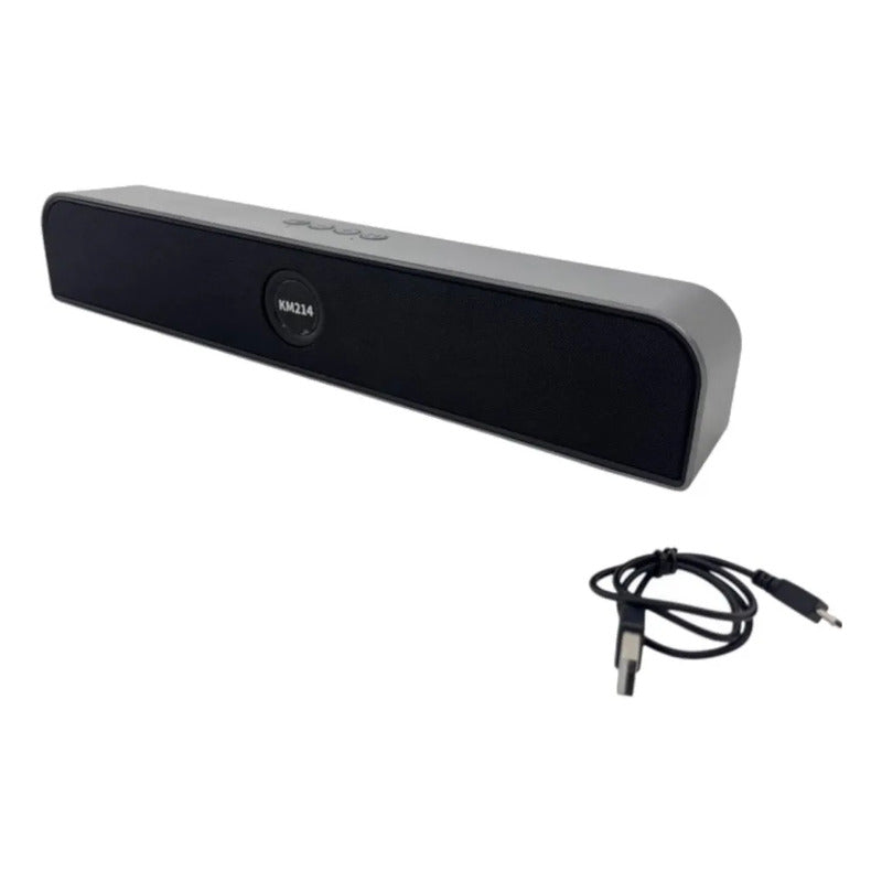 Barra De Sonido Inalámbrica Km214 Home Theater Negro Gris Oscuro