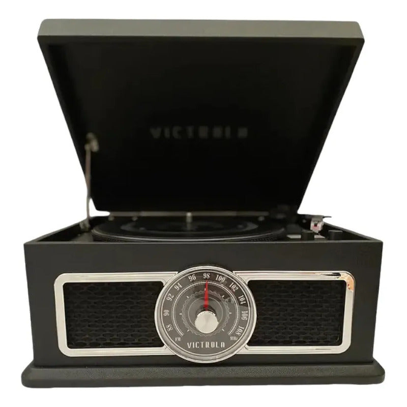 Tocadiscos Bluetooth 4 En 1 3 Velocidades Y Radio Fm Negro