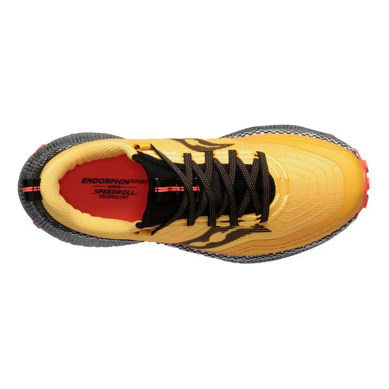 Tenis Saucony Endorphin De Trail Running Naranja Lisa 12 Us