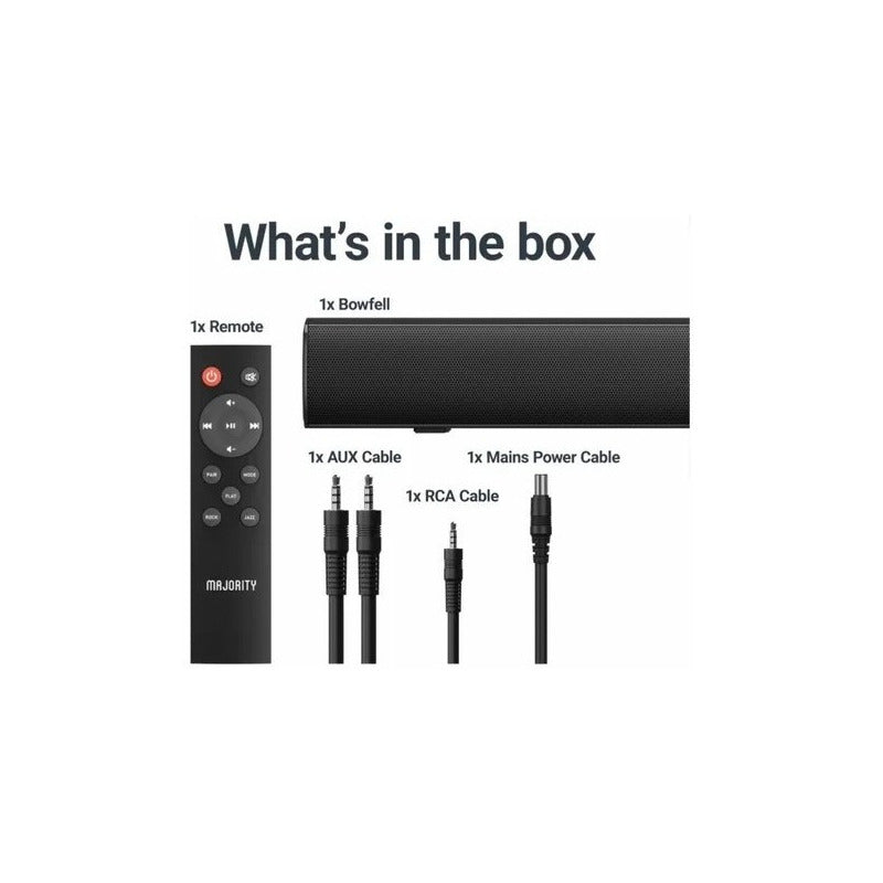 Barra De Sonido Bluetooth 2 Canales Usb Bowfell Majority