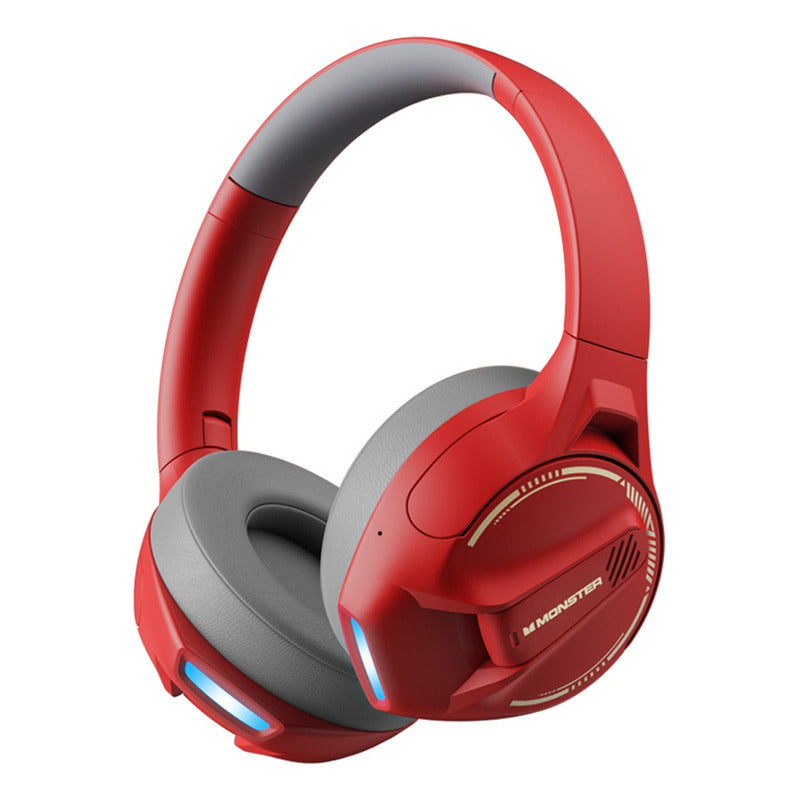 Audífonos Inalámbricos Bluetooth Para Juegos Monster Xkh03 Color Rojo