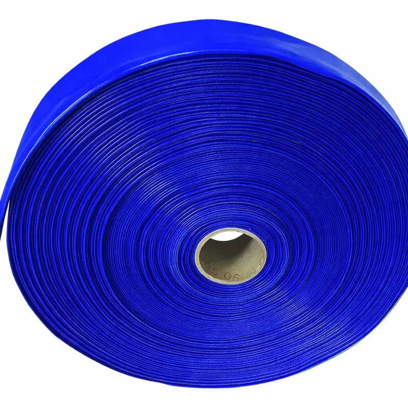 Manguera Plana 2 PuLG. 4 Bar. 50 Mts. Senlei Azul