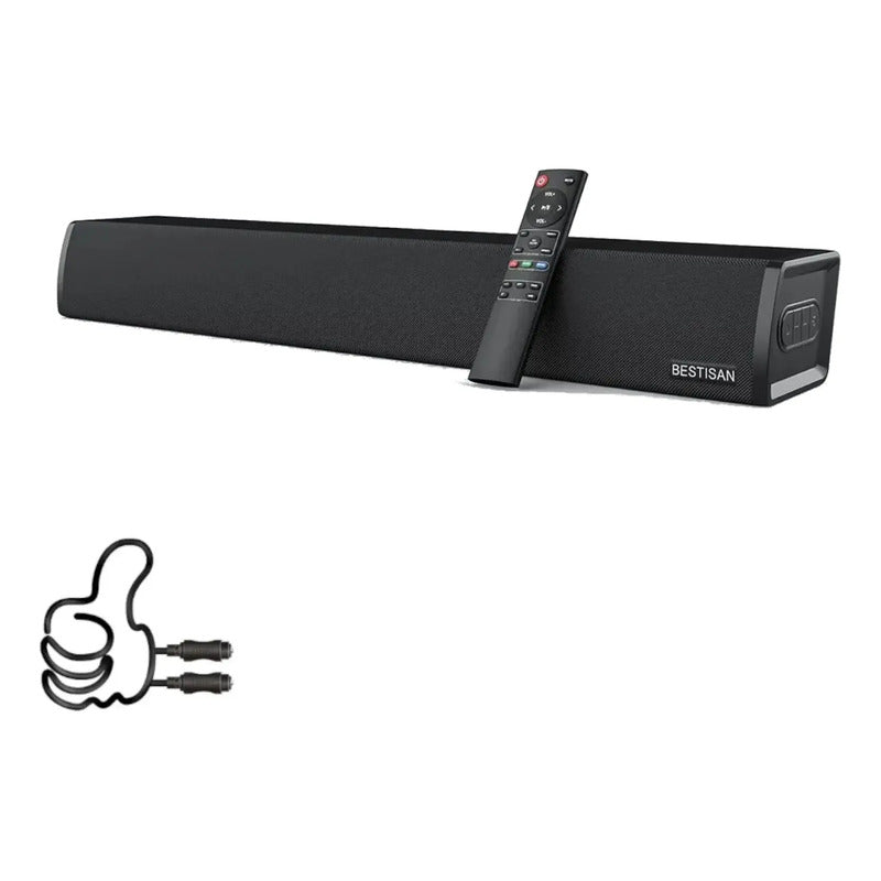 Barra De Sonido Bestisan, Altavoz De Barra De Sonido St08pro Negro 20 Khz
