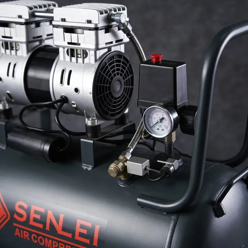 Compresor De Aire Silencioso 50l 127v 750w Senlei Olf750-50l Azul Petróleo Monofásica