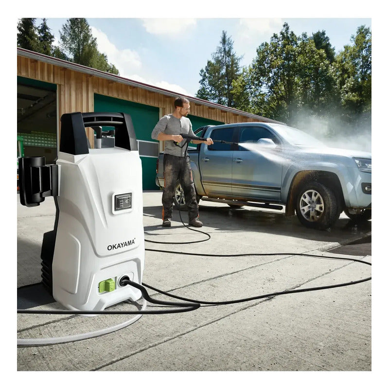Hidrolavadora Eléctrica De Alta Presión Portátil Para Auto Blanco 50/60 Hz