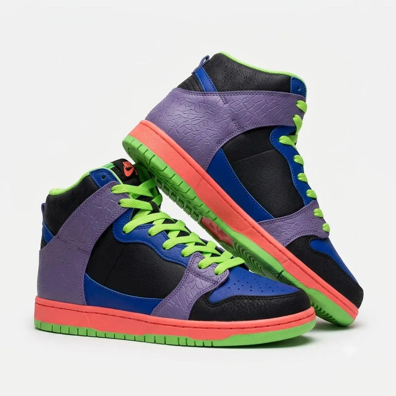 Tenis And1 Slam Mid Tpr Morado Con Azul Y Negro Lisa 9.5 Us
