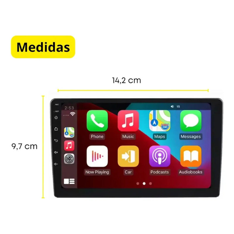 Pantalla Para Moto Knup Carplay/android Auto 5 Pulgadas Negro