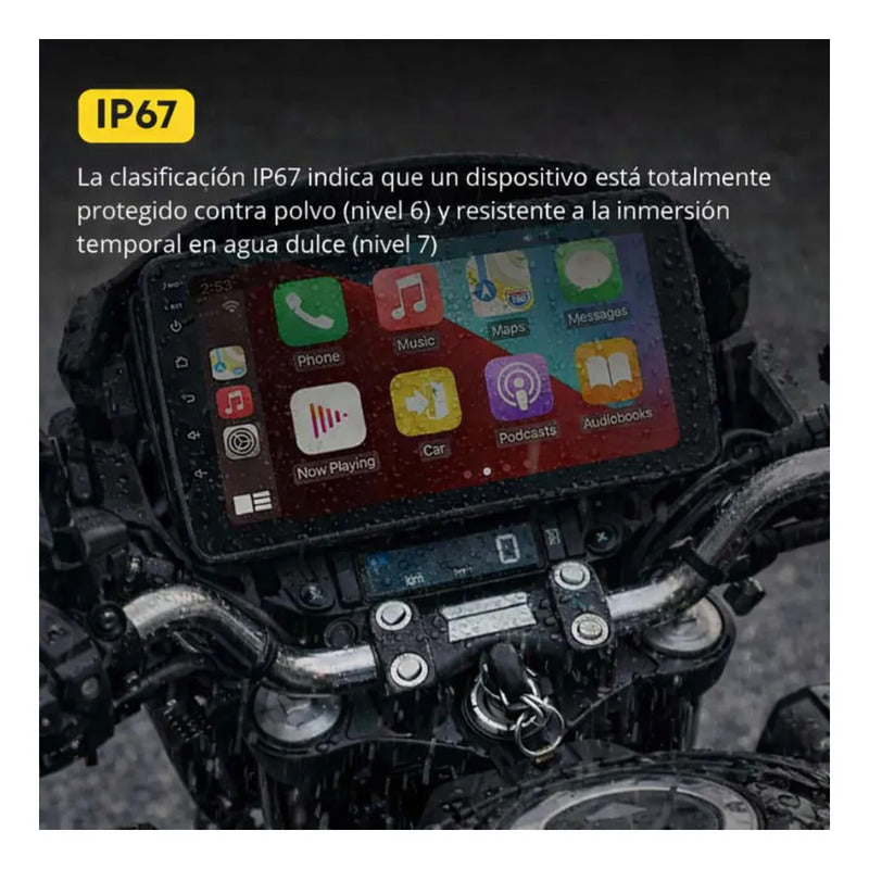Pantalla Para Moto Knup Carplay/android Auto 5 Pulgadas Negro