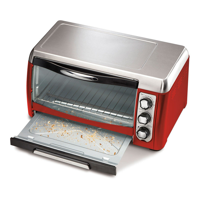 Horno De Mesa Eléctrico Hamilton Beach Ensemble 31335 Rojo 127v