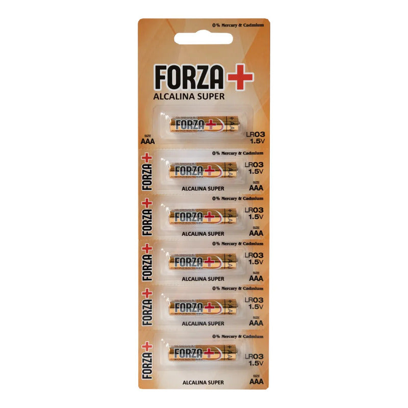 Paquete Con 60 Pilas Aaa Alcalinas Forza 1.5v Larga Duración