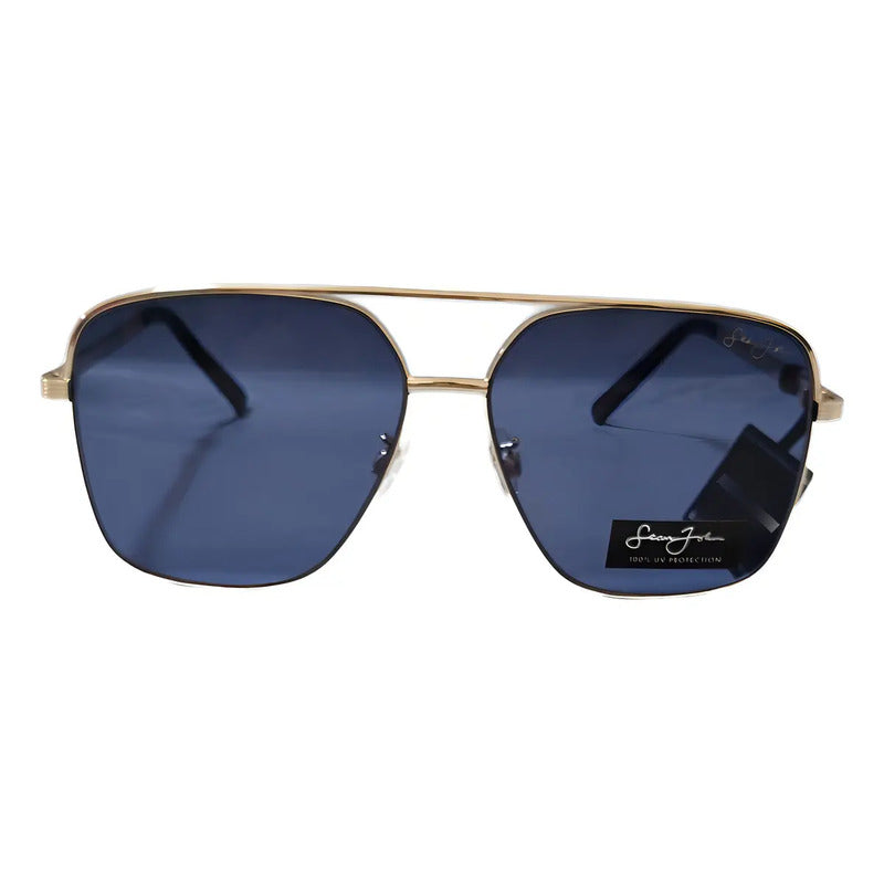 Gafas De Sol Sean John Polarizadas Protección Uv Metal Azul Dorado Océano Dorado/azul