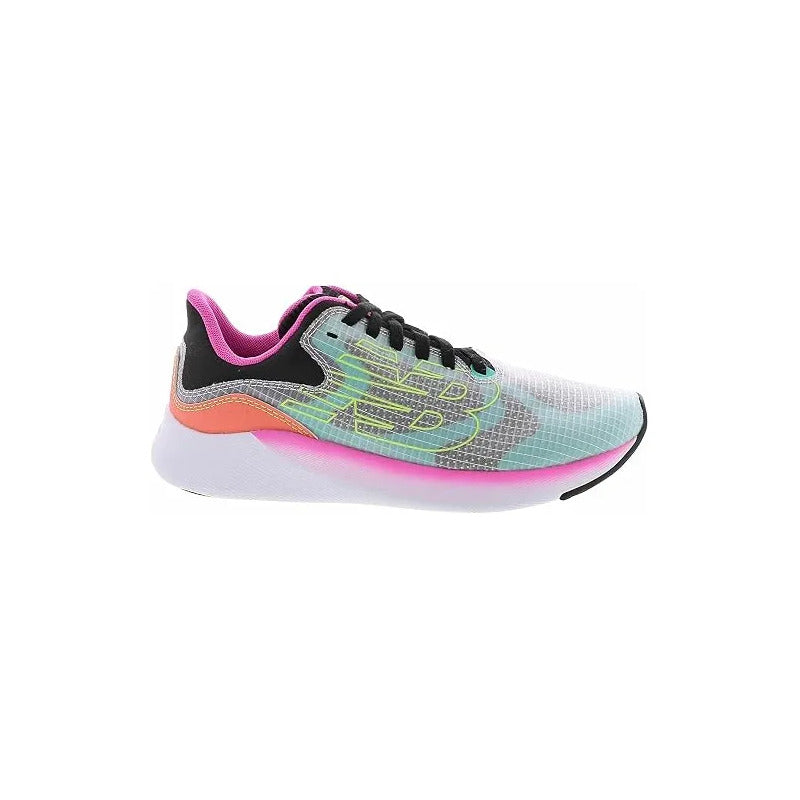Tenis Para Correr New Balance Dynasoft Breaza V1 Gris Con Azul Y Rosa Lisa 7 Us