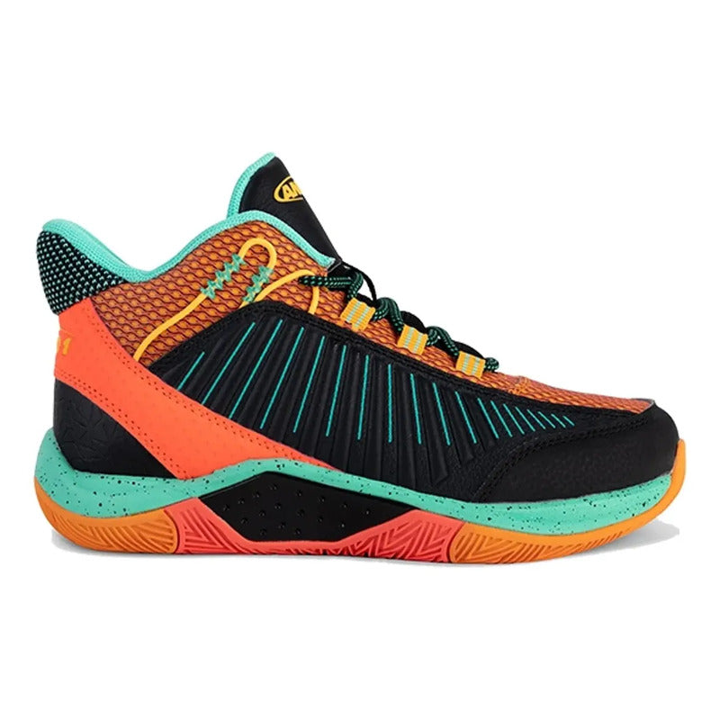 Tenis And1 Explosive T Negro Con Coral 9.5 Us
