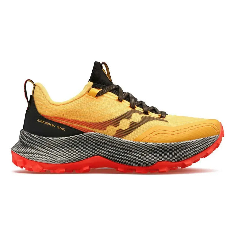 Tenis Saucony Endorphin De Trail Running Naranja Lisa 12 Us