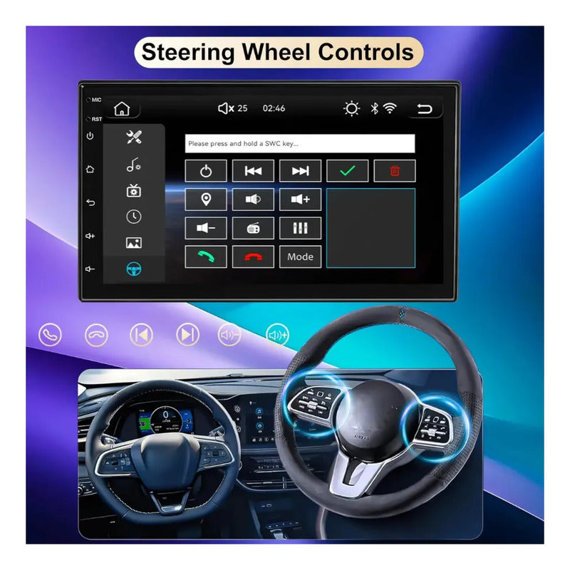 Autoestereo 1din Pantalla 7 Pulgadas Carplay Bluetooth Knup Negro