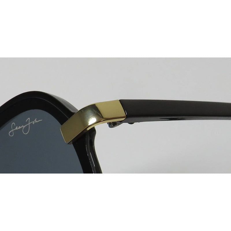 Lentes De Sol Sean John Sjs1007 Degradados Sin Estuche Océano Negro Gris Oscuro