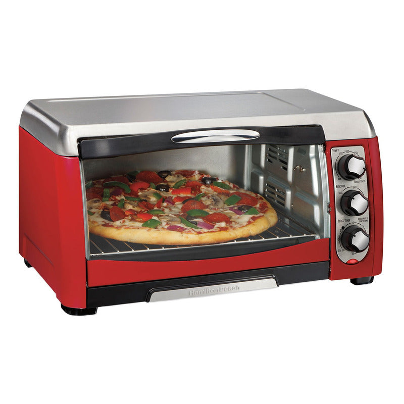 Horno De Mesa Eléctrico Hamilton Beach Ensemble 31335 Rojo 127v