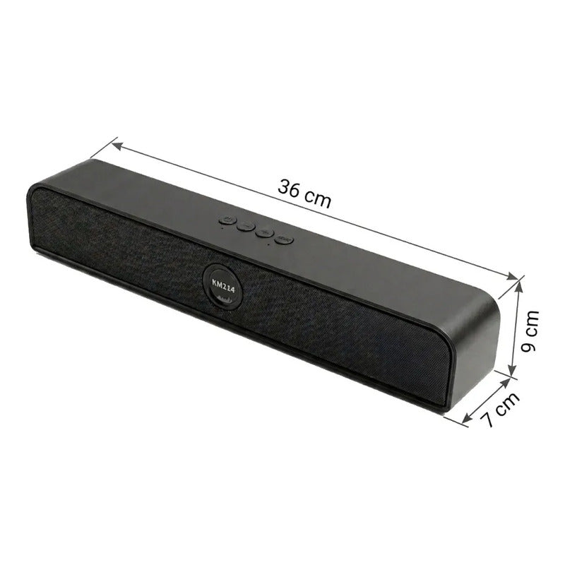 Barra De Sonido Inalámbrica Km214 Home Theater Negro Negro