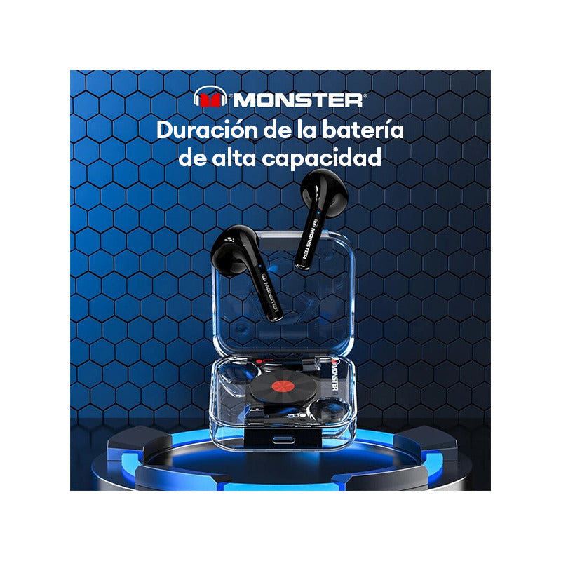 Monster Xkt01 Auriculares Intrauditivos Inalámbricos Bluetooth Gaming Sports Bluetooth 5.2, Negro