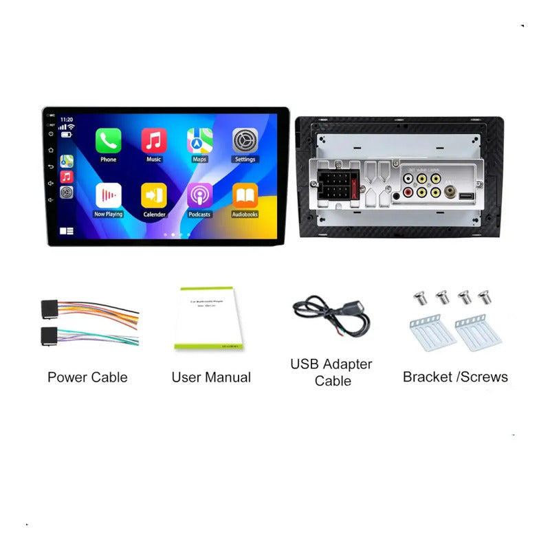 Autoestereo 1din Pantalla 9 Pulgadas Carplay Bluetooth Knup Negro