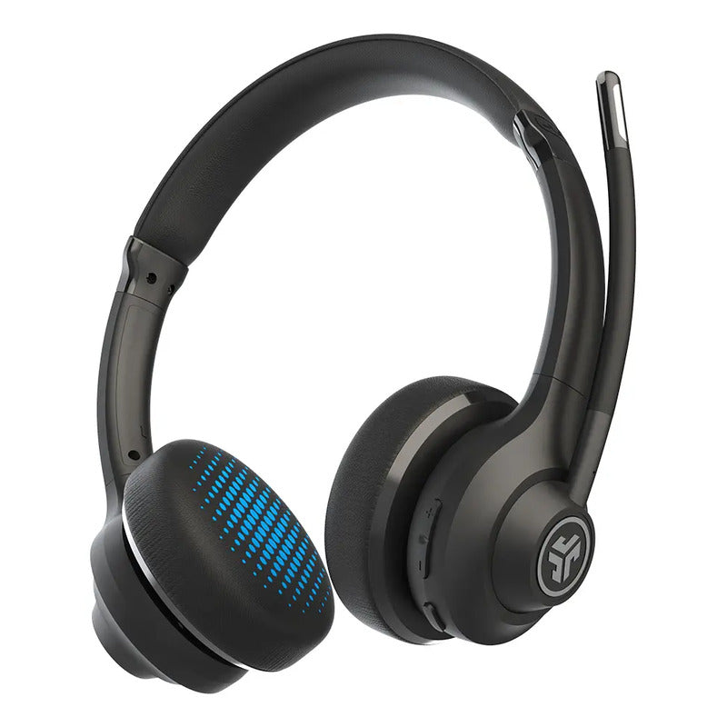 Audífonos Gamer Jlab Gowork Inalámbricos Bluetooth Micrófono Negro
