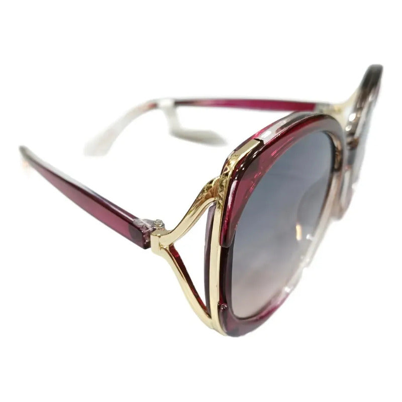 Gafas De Sol Sean John Sjs2032 Para Dama- Sin Estuche Océano Marrón Gris Oscuro Rojo