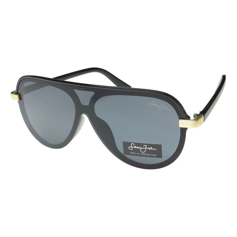 Lentes De Sol Sean John Sjs1007 Degradados Sin Estuche Océano Negro Gris Oscuro