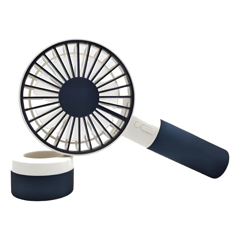 Mini Ventilador De Escritorio Con Luz Led Blanco Plástico 7