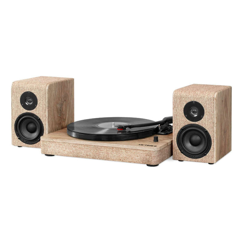 Victrola Vm-130 Tela De Lino Reproductor De Discos Bluetooth