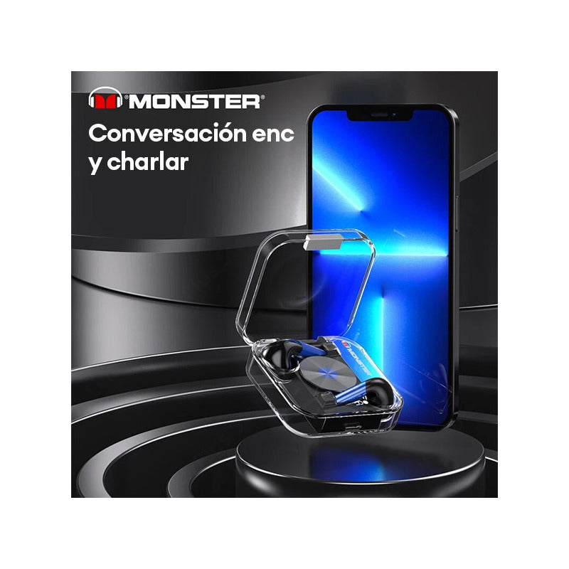 Monster Xkt01 Auriculares Intrauditivos Inalámbricos Bluetooth Gaming Sports Bluetooth 5.2, Negro