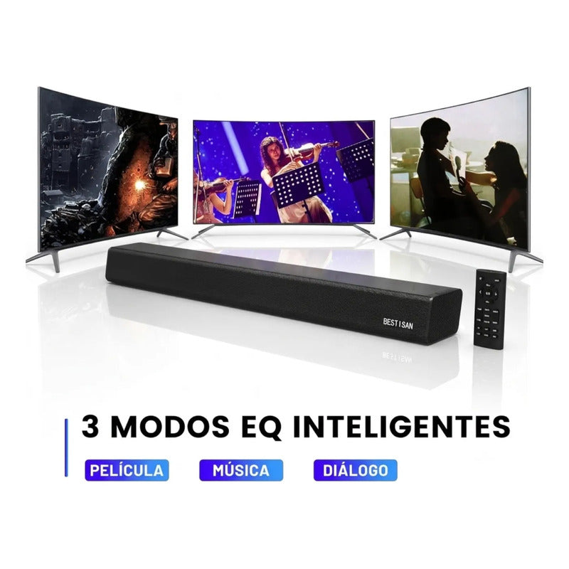 Barra De Sonido Bluetooth Bestisan Se05p Home Teather Soundb Negro 50hz 20khz