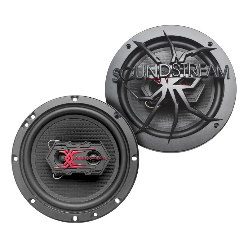 Bocinas Para Auto 6.5 Fibra Carbono 3 Vías Wnr Soundstream Negro