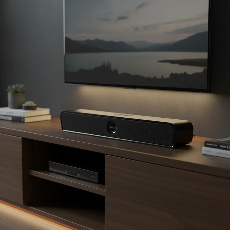 Barra De Sonido Inalámbrica Km214 Home Theater Negro Negro