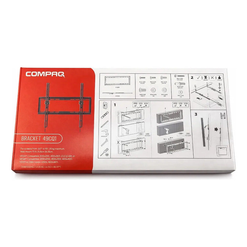 Soporte Para Tv Monitor De Pared 32 A 55 Pulgadas 49cqi Negro
