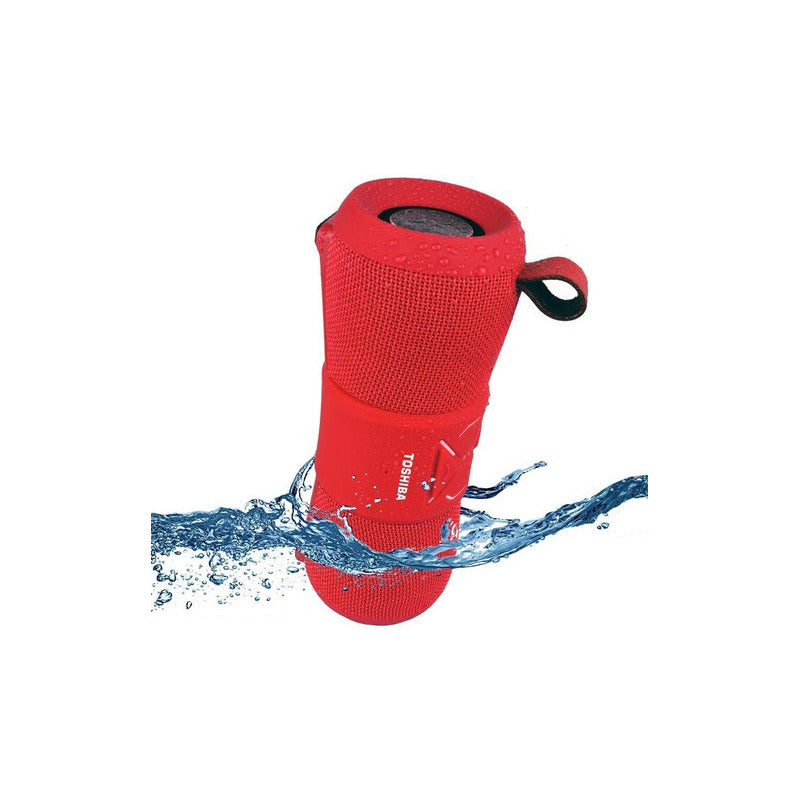 Parlante Portátil Bluetooth Toshiba Wsp200 Sumergible Color Rojo