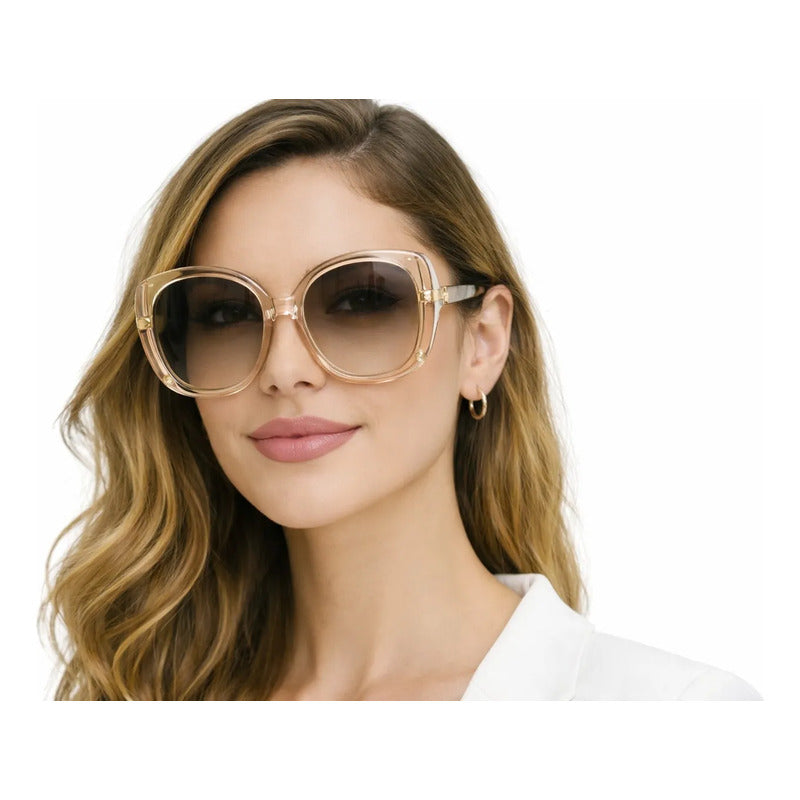 Gafas De Sol Sean John Sjs2032 Para Dama- Sin Estuche Océano Transparente Gris Oscuro