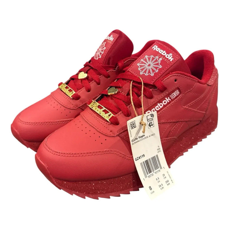 Tenis Reebok Classic Leather Ripple Rojo Lisa 26 Mx