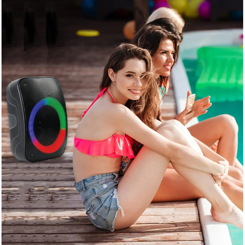 Naxa Nds-6006 Altavoz Bluetooth Portátil Con Luces Circulare