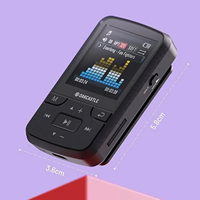 Reproductor Mp3 Oakcastle Mp200 De 16gb Bluetooth Negro Negro
