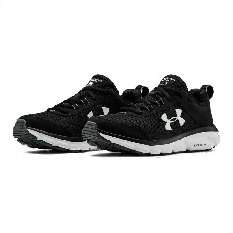 Tenis Under Armour Charged Assert 9 Estilo Deportivo Negro Lisa 6 Mx