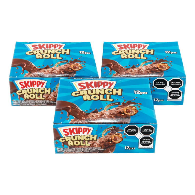 Chocolate Skippy Crunch Roll, 276 Gr 36 Piezas 23 Gr C/u