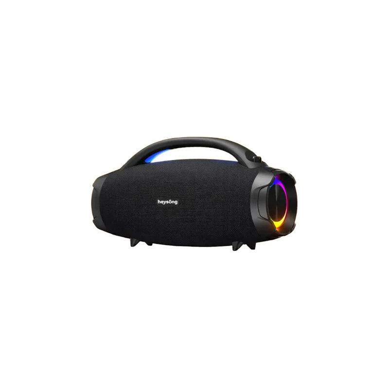 Bocina Heysong Bang Portátil Con Sonido Potente Negro